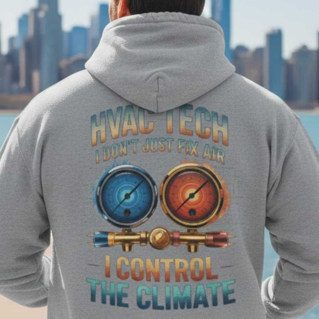 HVAC Tech I Control The Climate Apparel - HVAC Tech Hoodie