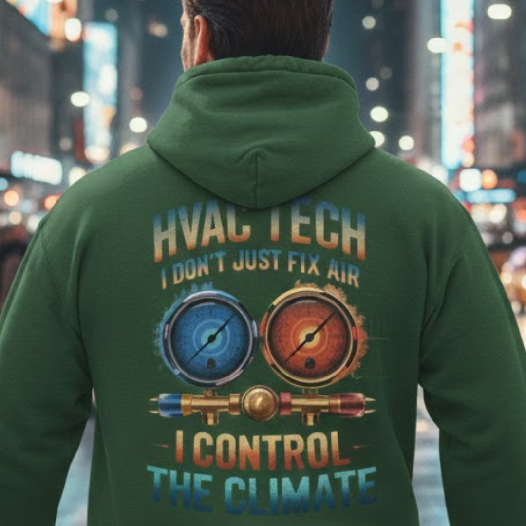 HVAC Tech I Control The Climate Apparel - HVAC Tech Hoodie