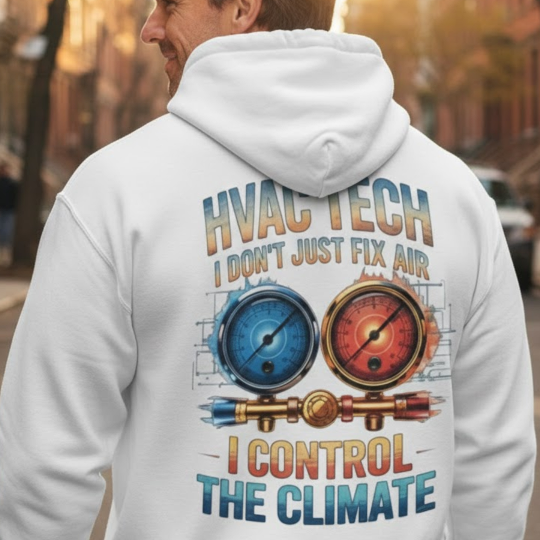 HVAC Tech I Control The Climate Apparel - HVAC Tech Hoodie