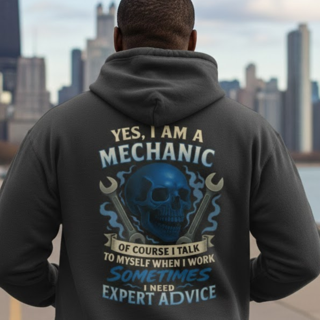 Mechanic Skull Hoodie - Yes I Am A Mechanic Expert Advice