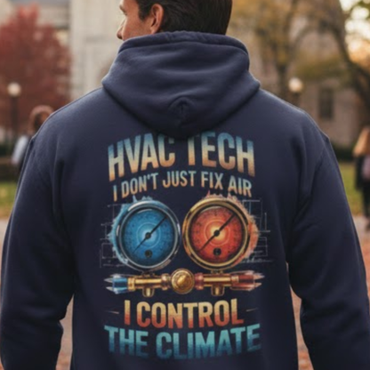 HVAC Tech I Control The Climate Apparel - HVAC Tech Hoodie