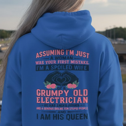 Assuming I'm Just A Woman - Electrician Wife Pride Unisex Hoodie