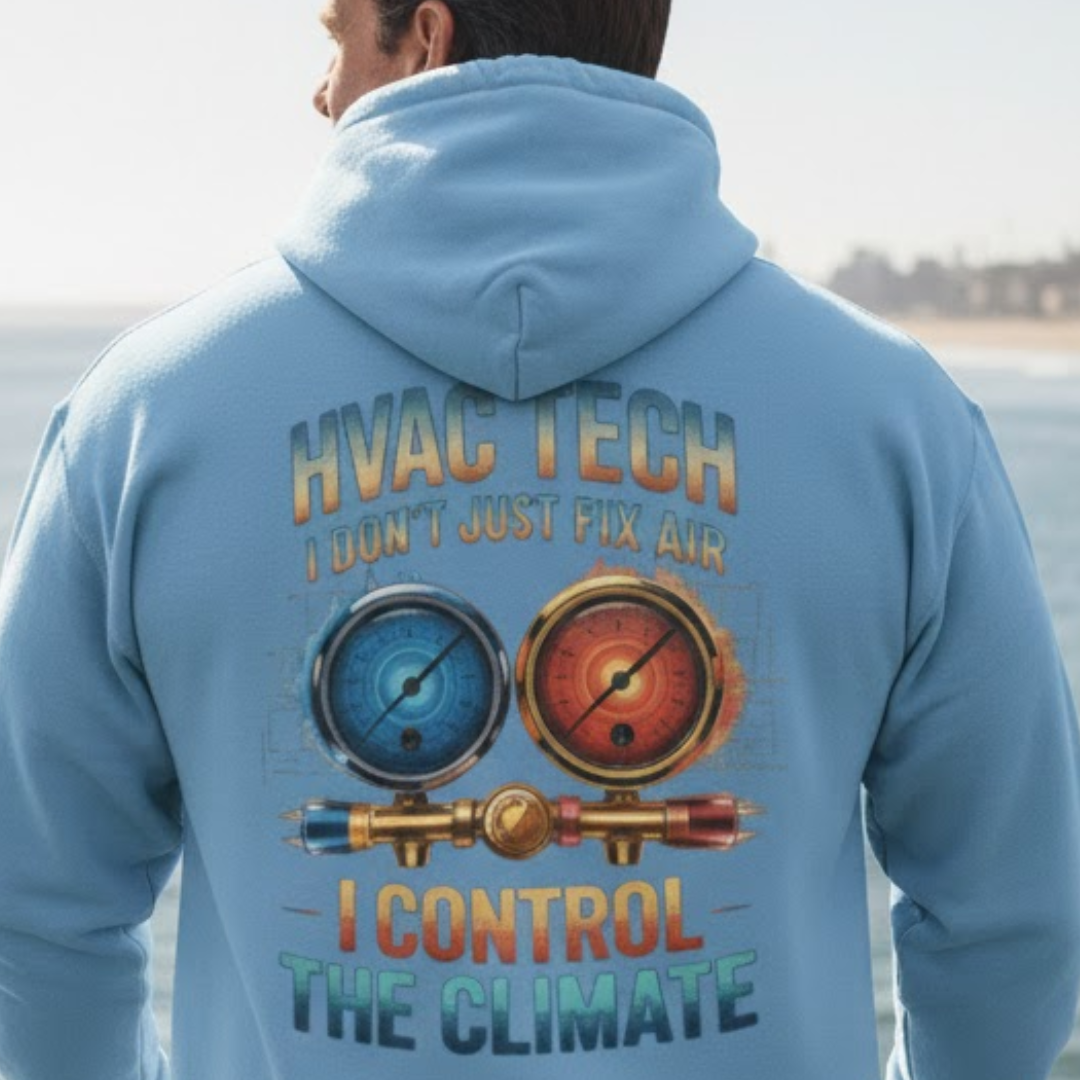 HVAC Tech I Control The Climate Apparel - HVAC Tech Hoodie