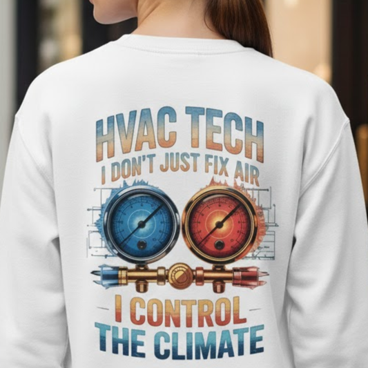 HVAC Tech I Control The Climate Apparel - HVAC Tech Premium Sweatshirt