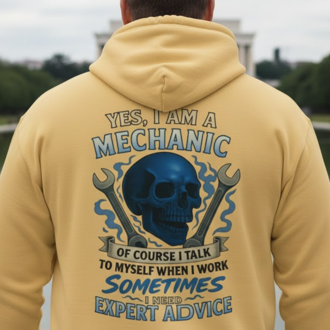 Mechanic Skull Hoodie - Yes I Am A Mechanic Expert Advice