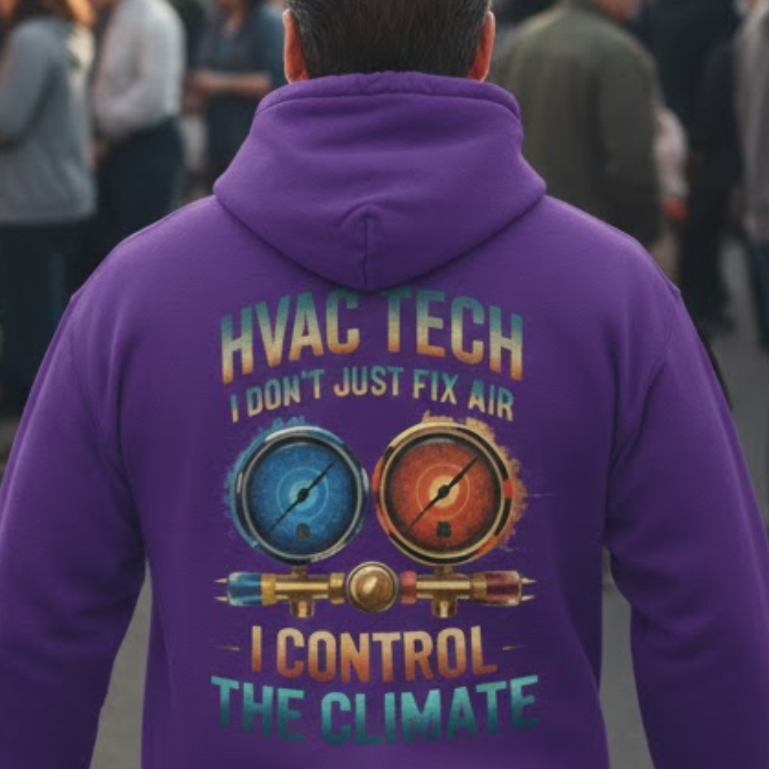 HVAC Tech I Control The Climate Apparel - HVAC Tech Hoodie