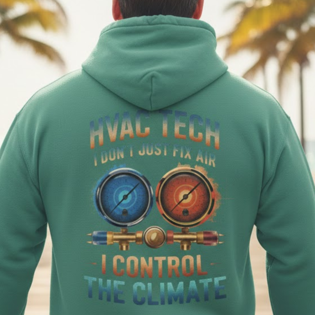 HVAC Tech I Control The Climate Apparel - HVAC Tech Hoodie